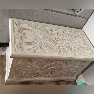Custom made wooden storage bench